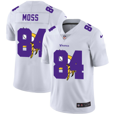 Minnesota Minnesota Vikings #84 Randy Moss White Men's Nike Team Logo Dual Overlap Limited NFL Jersey Men's